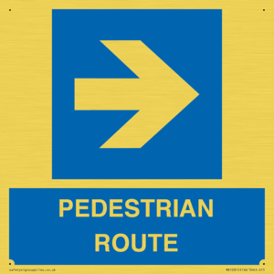 PEDESTRIAN ROUTE - right arrow